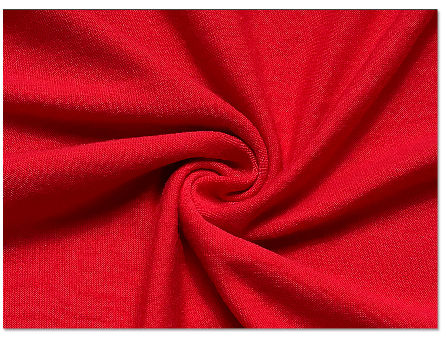 Color rojo 1.85M 130G Tela de jersey simple grapada