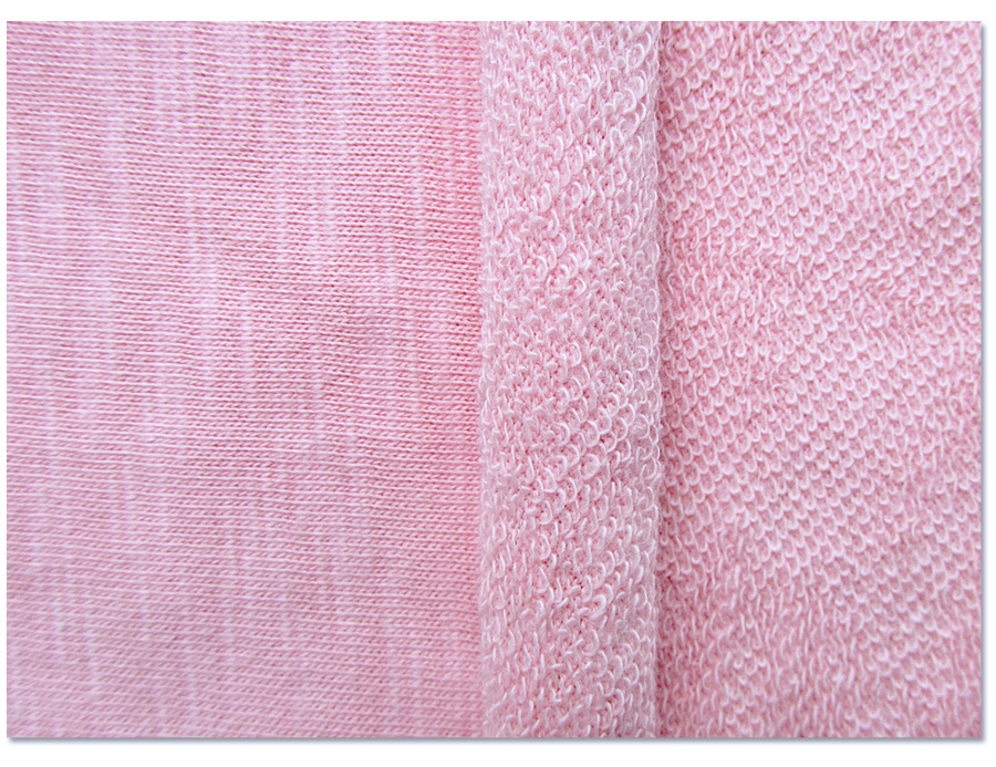 Rosa 1.85M 320G Tejido de felpa francesa de algodón flameado Tianzhu que absorbe la humedad