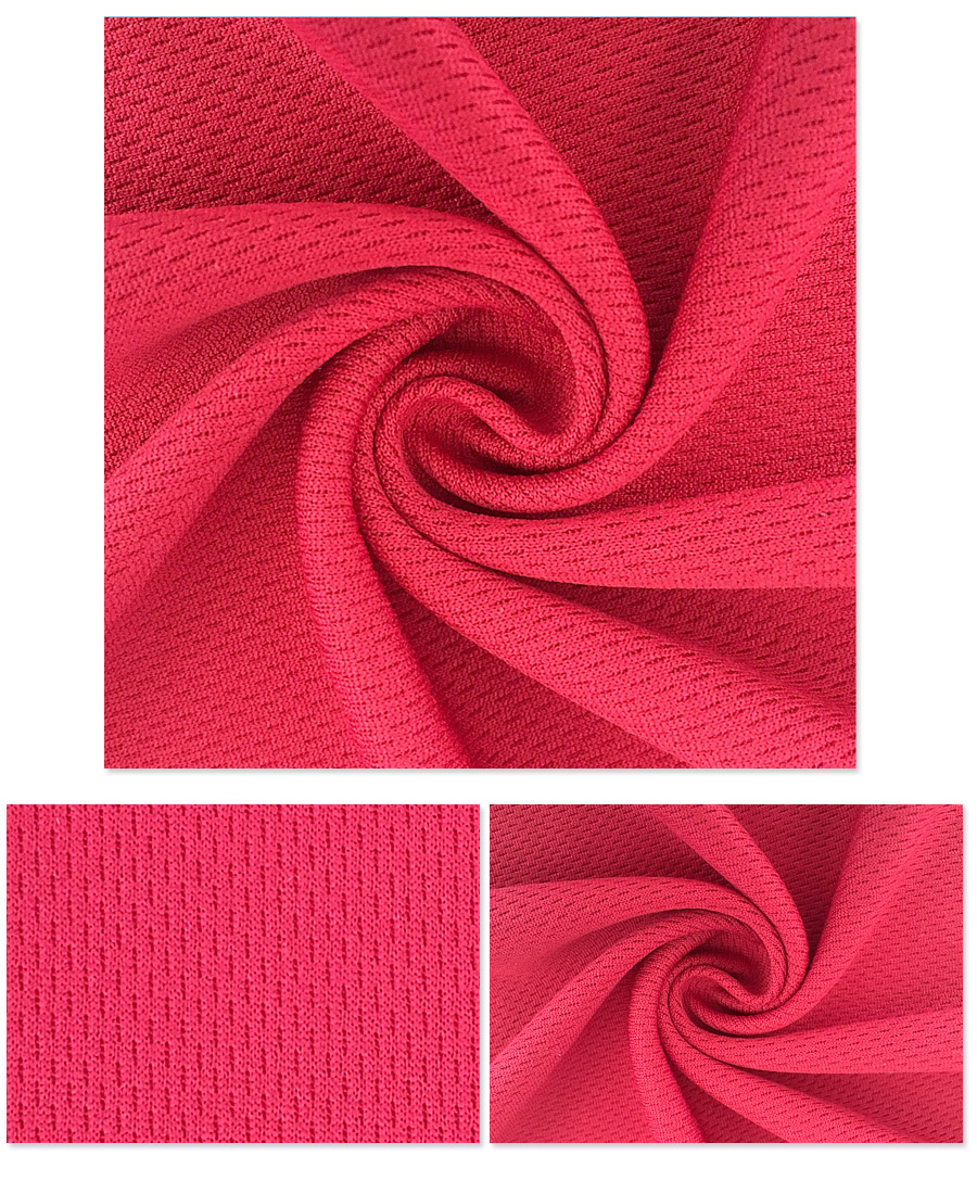 Rojo 1.6M 170G Knit Poly Sport Shirt Birdeye Fabric